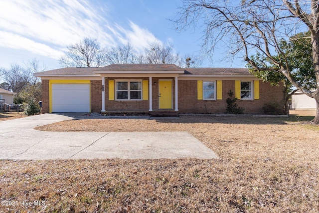 ranch-style home with a garage