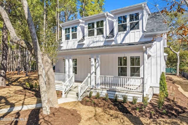 view of front of property with a porch