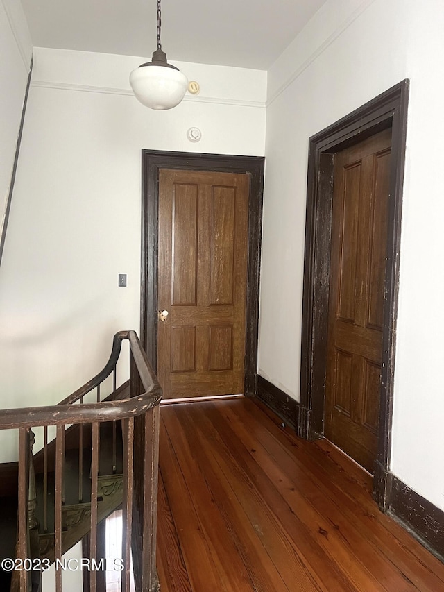 entrance foyer featuring dark hardwood / wood-style flooring