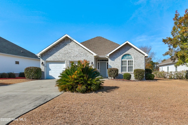 ranch-style home with a garage