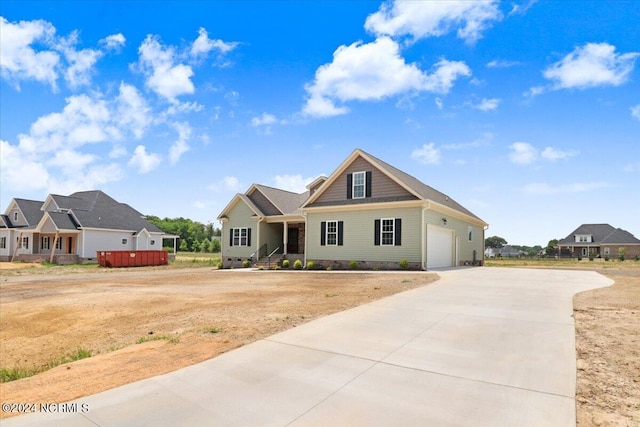 craftsman-style home with a garage