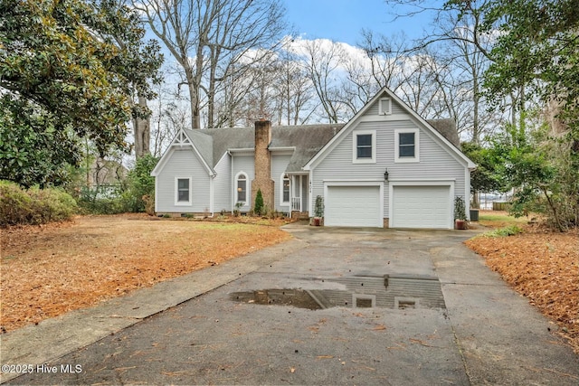 view of front property with a garage