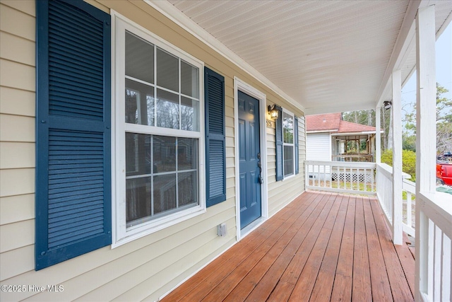 view of wooden terrace