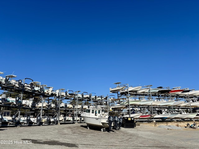 view of dock area