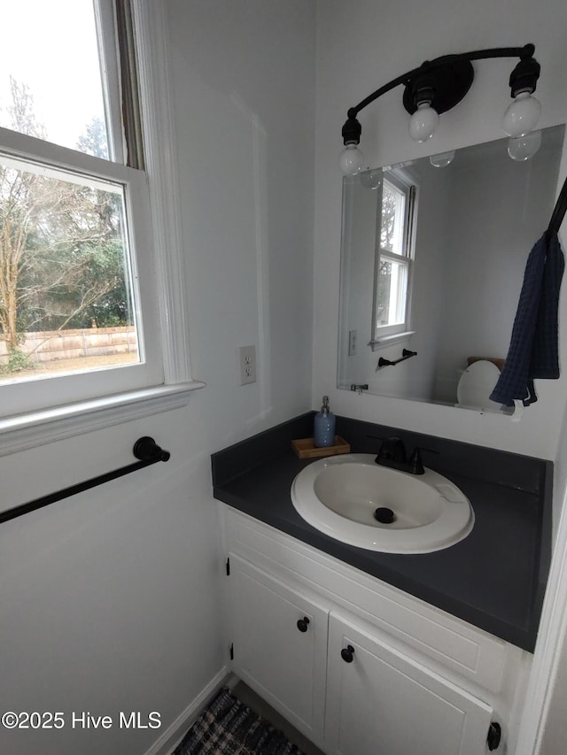 bathroom with vanity