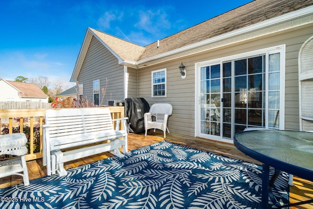 view of wooden deck