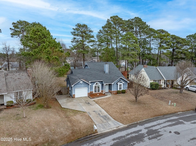 cape cod home with a garage