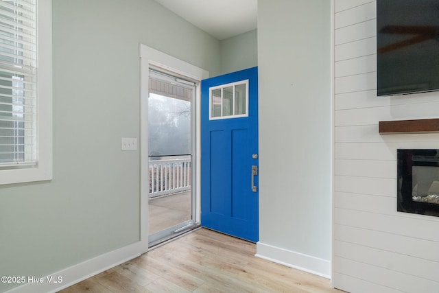 foyer featuring light hardwood / wood-style flooring