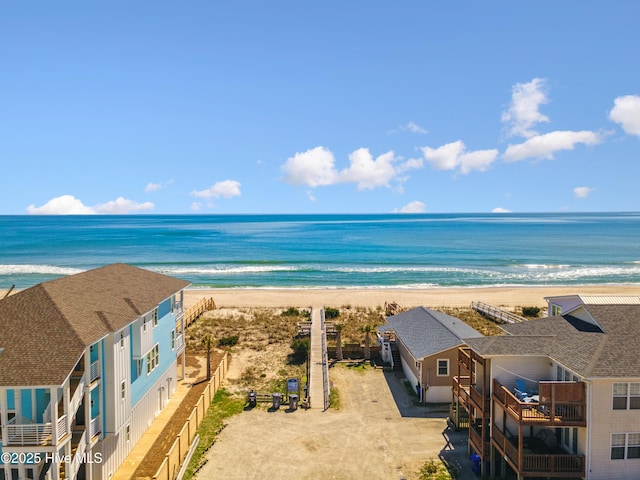 water view with a view of the beach