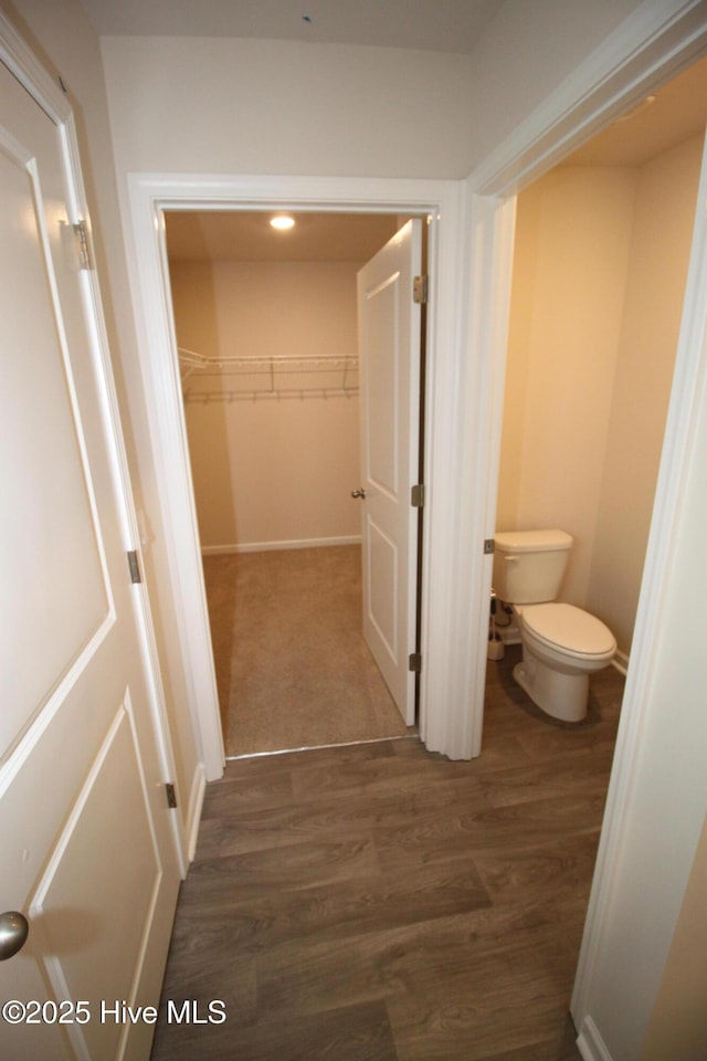 400 King Creek Dr, Havelock, NC 28532 - hall featuring baseboards and dark wood-style flooring