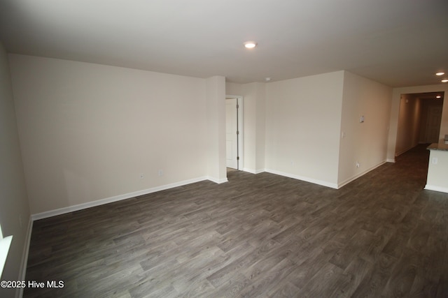 400 King Creek Dr, Havelock, NC 28532 - unfurnished room with recessed lighting, dark wood-style flooring, and baseboards