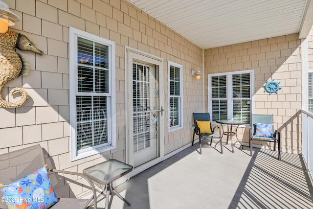 balcony featuring a patio area