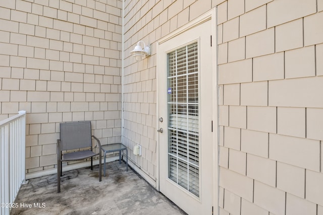 bathroom featuring concrete floors