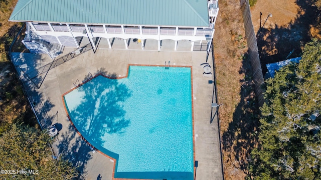 view of pool featuring a patio area