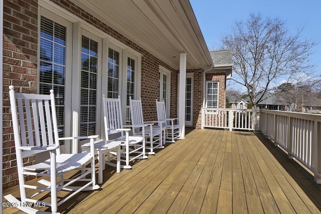 view of wooden deck