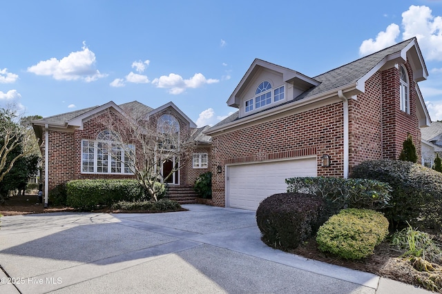 view of front property with a garage