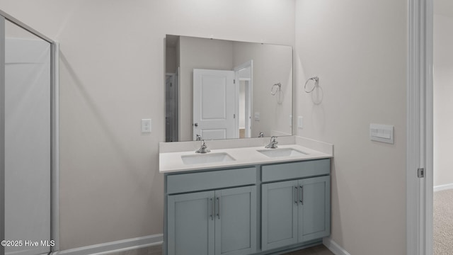 bathroom with vanity