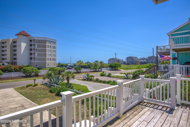 1981 New River Inlet Rd, North Topsail Beach, NC 28460 - view of wooden terrace