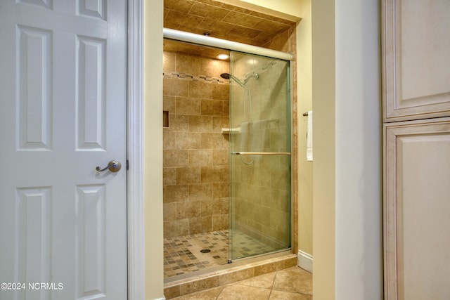 1981 New River Inlet Rd, North Topsail Beach, NC 28460 - full bathroom featuring a shower stall and tile patterned flooring