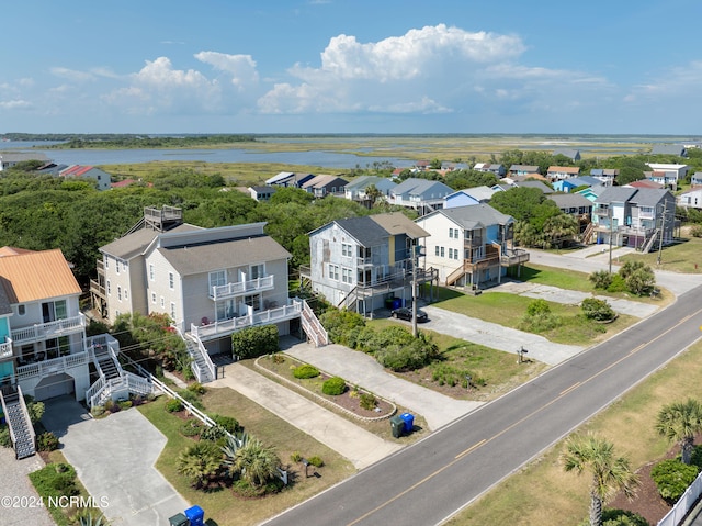 1981 New River Inlet Rd, North Topsail Beach, NC 28460 - aerial perspective of suburban area featuring a large body of water