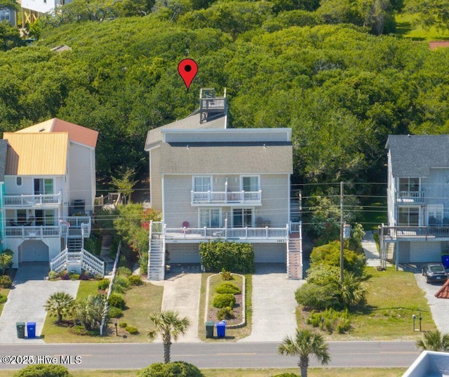 1981 New River Inlet Rd, North Topsail Beach, NC 28460 - bird's eye view with a forest view
