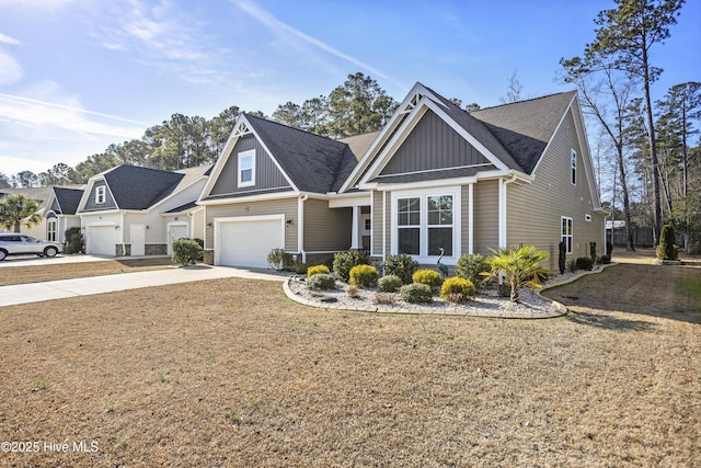 craftsman house with a garage