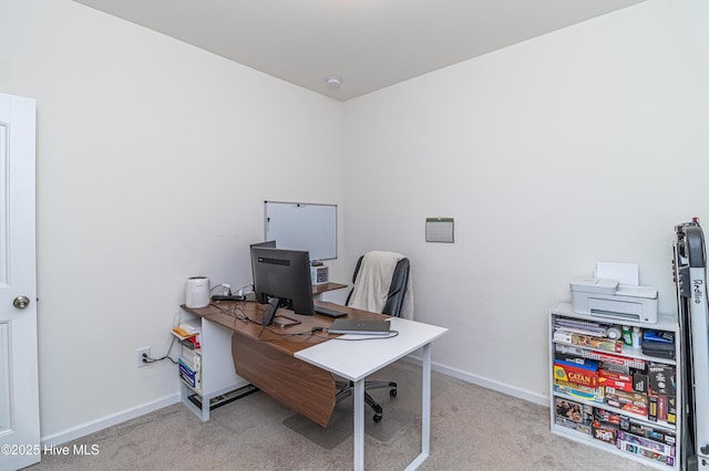 view of carpeted office