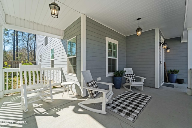 view of patio / terrace featuring covered porch