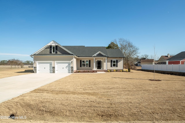 view of front of home with a front yard