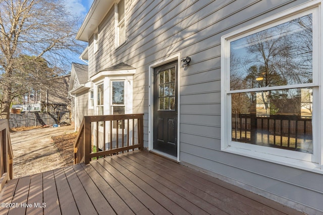 deck with fence