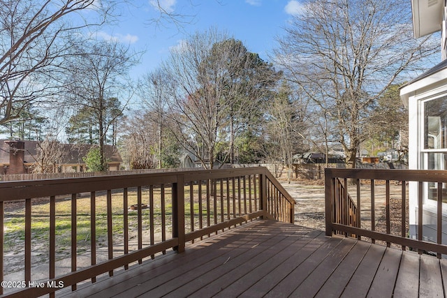 deck featuring fence