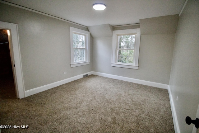 interior space featuring carpet floors