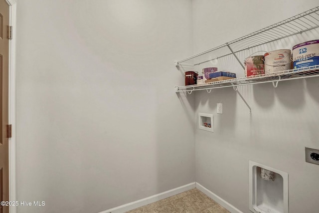 laundry area featuring hookup for a washing machine and hookup for an electric dryer