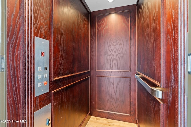 interior details featuring elevator