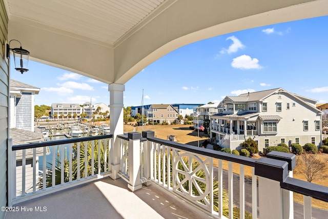 balcony with a residential view