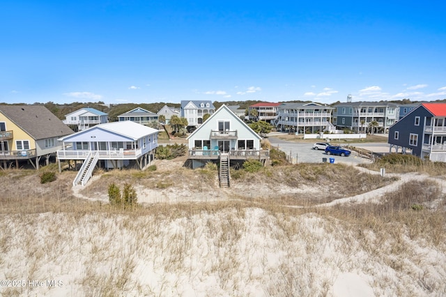 drone / aerial view with a residential view