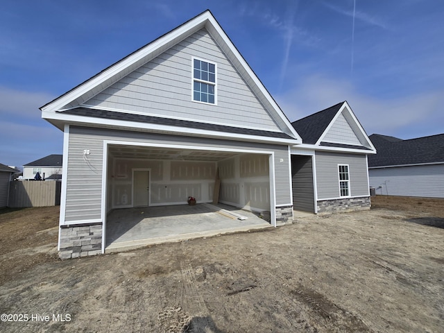 view of front of house featuring a garage