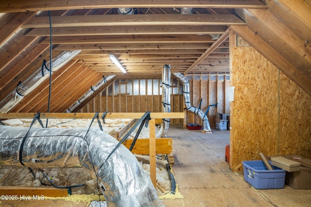 view of attic