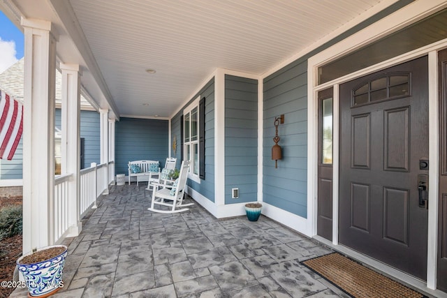 view of patio with covered porch