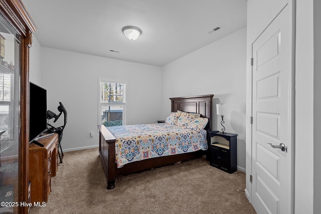 view of carpeted bedroom