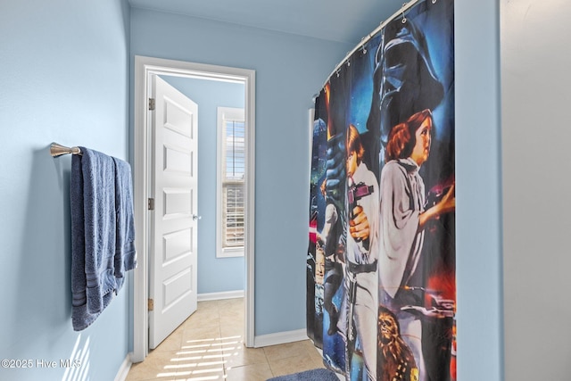 bathroom featuring tile patterned flooring