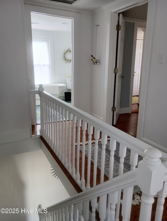 hall featuring hardwood / wood-style flooring