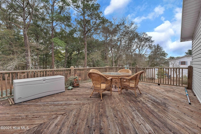 view of wooden terrace