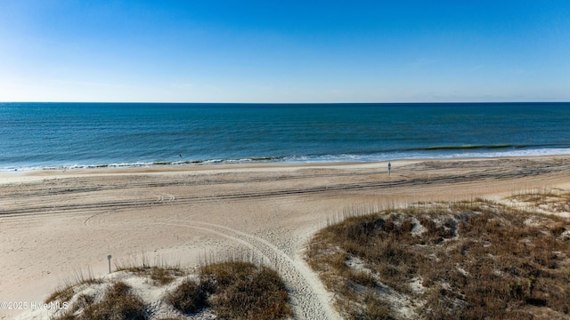 property view of water with a view of the beach