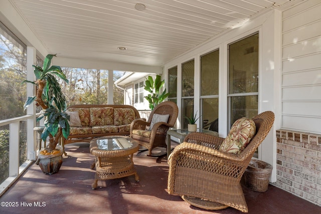 view of sunroom