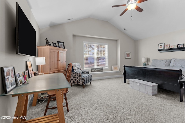451 Gretchen Rd, West End, NC 27376 - carpeted bedroom with vaulted ceiling