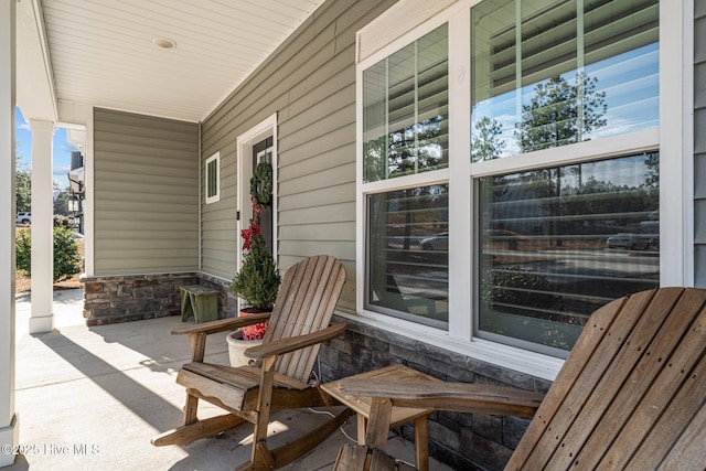 view of patio / terrace featuring covered porch