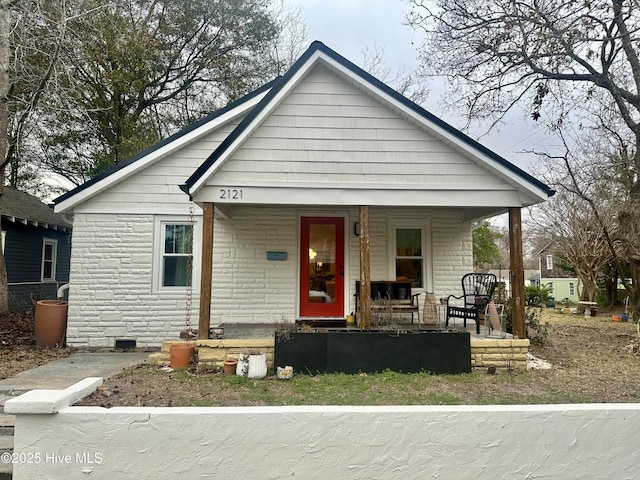 bungalow with covered porch