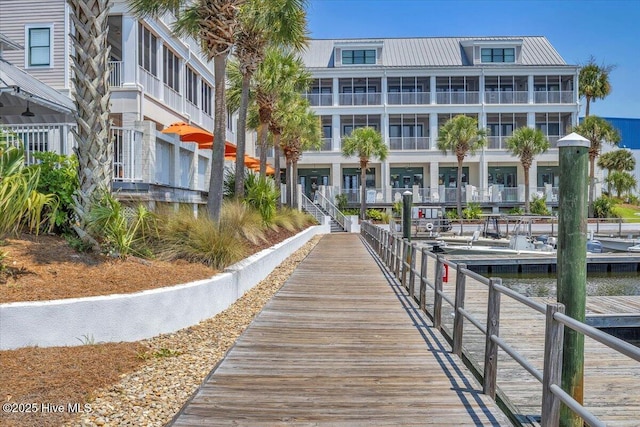 view of community featuring a water view