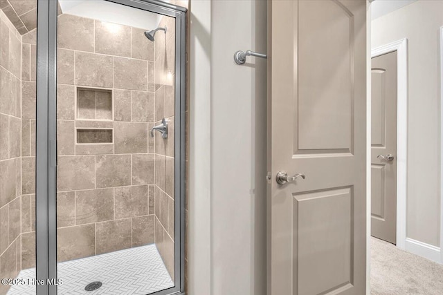 bathroom with walk in shower